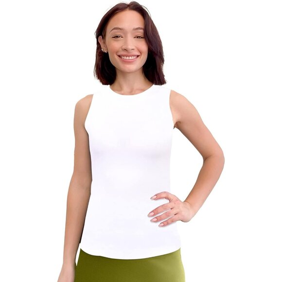 Tops - Modest High Neck Tank Top Women's Sleeveless Breathable Stretchy Casual